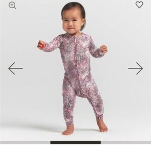 SKIMS Pink Animal-Print Kids Onesie